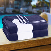 Cabana Stripe Oversized Cotton Beach Towel Set Of 2,4,6