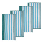 Cotton Striped Oversized 4 Piece Beach Towel Set
