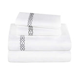 1000 Thread Count Egyptian Cotton Sateen Embroidered Sheet Set