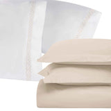 5-Piece Embroidered Egyptian Cotton 1000 Thread Count Duvet Cover Bundle