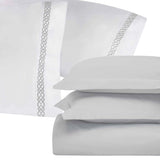 5-Piece Embroidered Egyptian Cotton 1000 Thread Count Duvet Cover Bundle