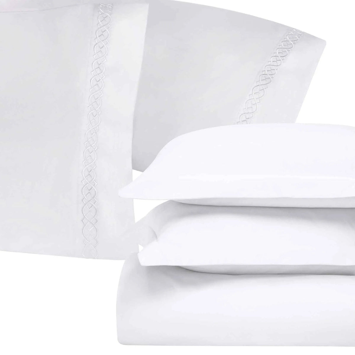 5-Piece Embroidered Egyptian Cotton 1000 Thread Count Duvet Cover Bundle