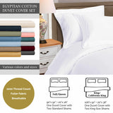 1000 Thread Count Egyptian Cotton Solid Duvet Cover Set