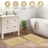 Egyptian Cotton Greek Key Infinity Border Bath Mat Set of 2