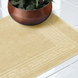 Egyptian Cotton Greek Key Infinity Border Bath Mat Set of 2
