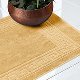 Egyptian Cotton Greek Key Infinity Border Bath Mat Set of 2