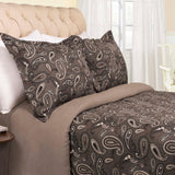 100% Cotton Flannel Paisley Luxury Duvet Cover Set