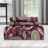 100% Cotton Flannel Paisley Luxury Duvet Cover Set
