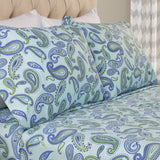 100% Cotton Flannel Vintage Paisley Pillowcase Set