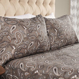 100% Cotton Flannel Vintage Paisley Pillowcase Set