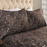 100% Cotton Flannel Vintage Paisley Pillowcase Set
