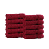 Heritage Egyptian Cotton Plush Absorbent Face Towel Washcloth Set of 10