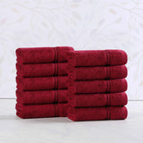 Heritage Egyptian Cotton Plush Absorbent Face Towel Washcloth Set of 10
