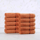 Heritage Egyptian Cotton Plush Absorbent Face Towel Washcloth Set of 10
