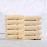 Heritage Egyptian Cotton Plush Absorbent Face Towel Washcloth Set of 10