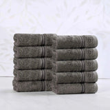 Heritage Egyptian Cotton Plush Absorbent Face Towel Washcloth Set of 10