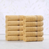 Heritage Egyptian Cotton Plush Absorbent Face Towel Washcloth Set of 10