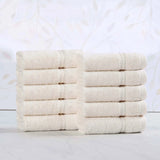 Heritage Egyptian Cotton Plush Absorbent Face Towel Washcloth Set of 10