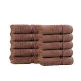Heritage Egyptian Cotton Plush Absorbent Face Towel Washcloth Set of 10