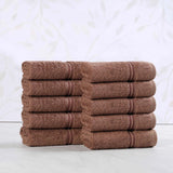 Heritage Egyptian Cotton Plush Absorbent Face Towel Washcloth Set of 10