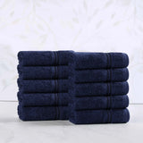 Heritage Egyptian Cotton Plush Absorbent Face Towel Washcloth Set of 10