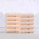 Heritage Egyptian Cotton Plush Absorbent Face Towel Washcloth Set of 10