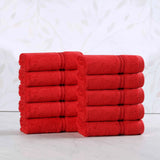 Heritage Egyptian Cotton Plush Absorbent Face Towel Washcloth Set of 10