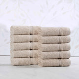 Heritage Egyptian Cotton Plush Absorbent Face Towel Washcloth Set of 10