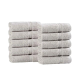 Heritage Egyptian Cotton Plush Absorbent Face Towel Washcloth Set of 10