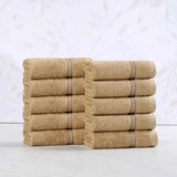 Heritage Egyptian Cotton Plush Absorbent Face Towel Washcloth Set of 10