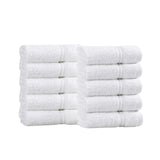 Heritage Egyptian Cotton Plush Absorbent Face Towel Washcloth Set of 10