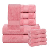 Aria Turkish Cotton Heavyweight Absorbent Solid 10 Piece Plush Towel Set
