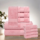 Aria Turkish Cotton Heavyweight Absorbent Solid 10 Piece Plush Towel Set