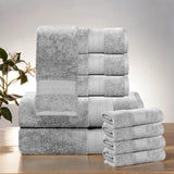 Aria Turkish Cotton Heavyweight Absorbent Solid 10 Piece Plush Towel Set