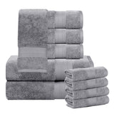Aria Turkish Cotton Heavyweight Absorbent Solid 10 Piece Plush Towel Set