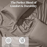 1200 Thread Count Cotton Blend 2 Piece Solid Pillowcase Set
