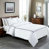 1200 Thread Count Egyptian Cotton Embroidered Duvet Cover Set