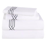 1200 Thread Count Egyptian Cotton Sateen Embroidered Sheet Set