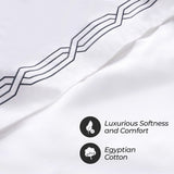 1200 Thread Count Egyptian Cotton Sateen Embroidered Sheet Set