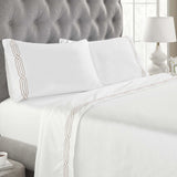 1200 Thread Count Egyptian Cotton Sateen Embroidered Sheet Set