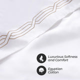 1200 Thread Count Egyptian Cotton Sateen Embroidered Sheet Set