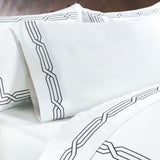1200 Thread Count Egyptian Cotton Sateen Embroidered Sheet Set