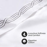 1200 Thread Count Egyptian Cotton Sateen Embroidered Sheet Set