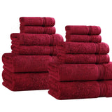 Heritage Egyptian Cotton Plush Absorbent Luxury 12 Piece Towel Set