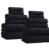Heritage Egyptian Cotton Plush Absorbent Luxury 12 Piece Towel Set