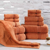 Heritage Egyptian Cotton Plush Absorbent Luxury 12 Piece Towel Set