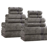 Heritage Egyptian Cotton Plush Absorbent Luxury 12 Piece Towel Set