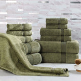 Heritage Egyptian Cotton Plush Absorbent Luxury 12 Piece Towel Set