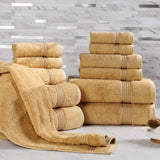 Heritage Egyptian Cotton Plush Absorbent Luxury 12 Piece Towel Set
