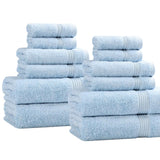 Heritage Egyptian Cotton Plush Absorbent Luxury 12 Piece Towel Set